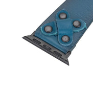 Lederarmbänder für Apple Watch / Kreuzdesign mit schwarzem Riemen