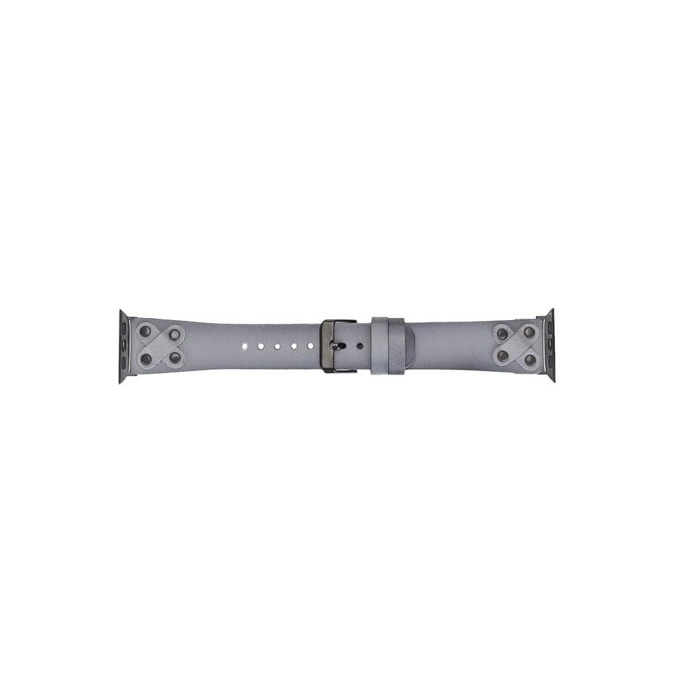 Lederarmbänder für Apple Watch / Kreuzdesign mit schwarzem Riemen