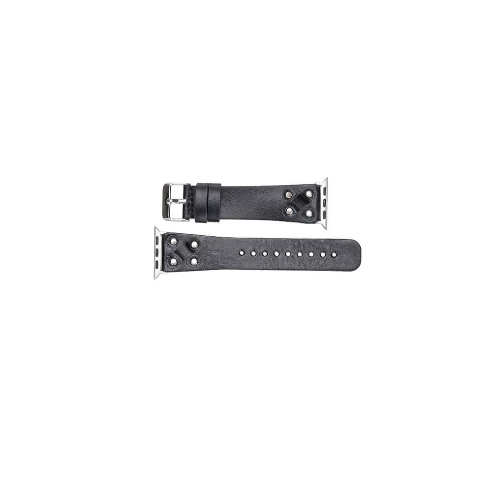 Lederarmbänder für Apple Watch / Kreuzdesign mit silbernem Anhänger