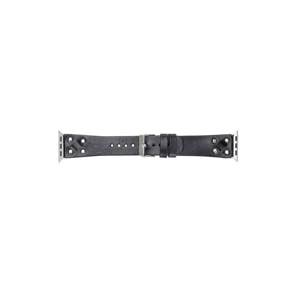 Lederarmbänder für Apple Watch / Kreuzdesign mit silbernem Anhänger