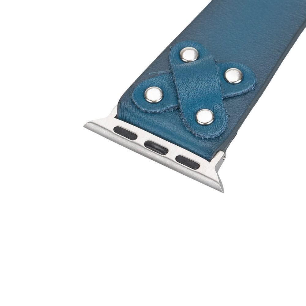 Lederarmbänder für Apple Watch / Kreuzdesign mit silbernem Anhänger
