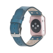 Lederarmbänder für Apple Watch / Kreuzdesign mit silbernem Anhänger