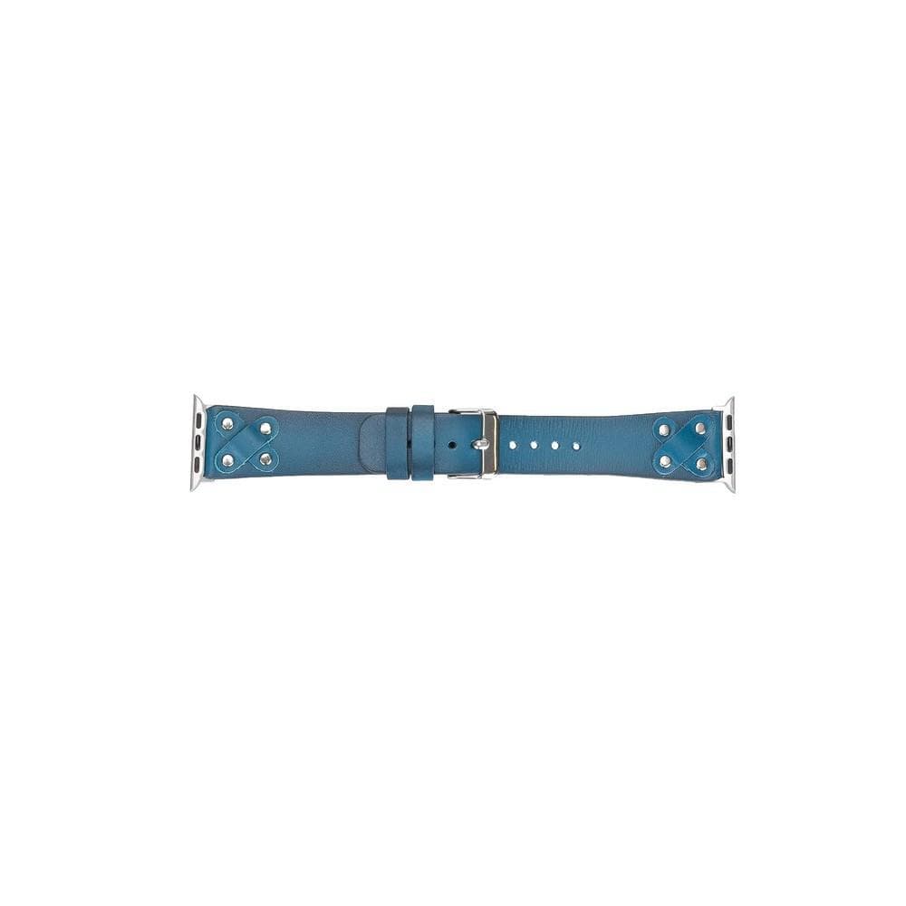 Lederarmbänder für Apple Watch / Kreuzdesign mit silbernem Anhänger
