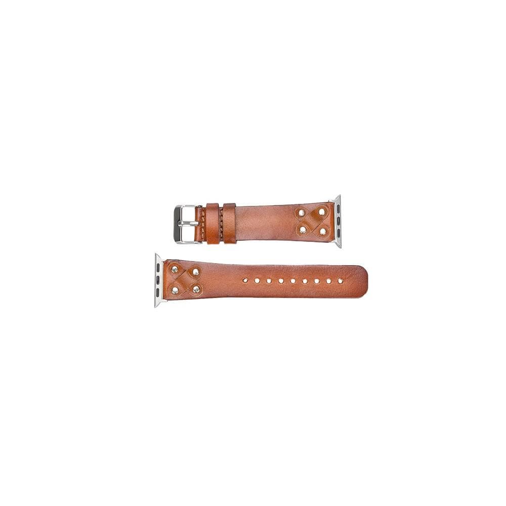 Lederarmbänder für Apple Watch / Kreuzdesign mit silbernem Anhänger