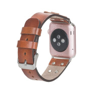 Lederarmbänder für Apple Watch / Kreuzdesign mit silbernem Anhänger