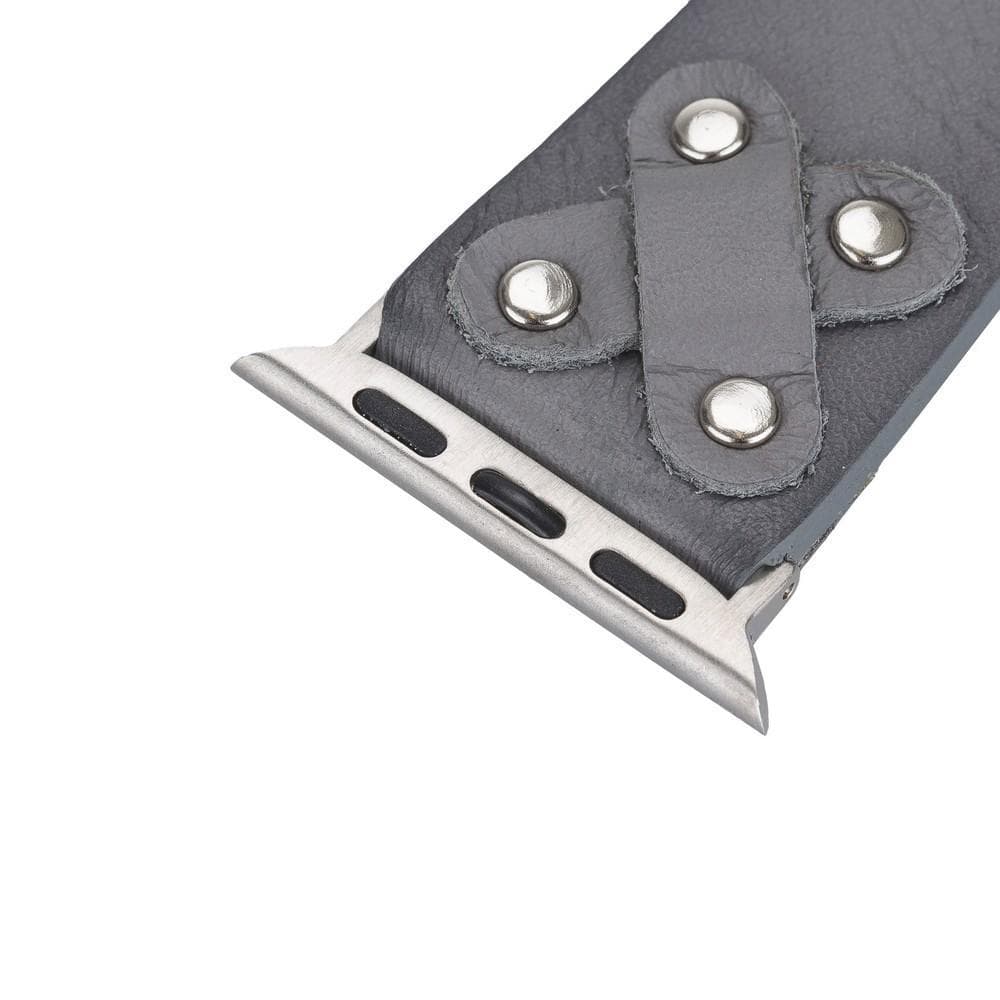 Lederarmbänder für Apple Watch / Kreuzdesign mit silbernem Anhänger