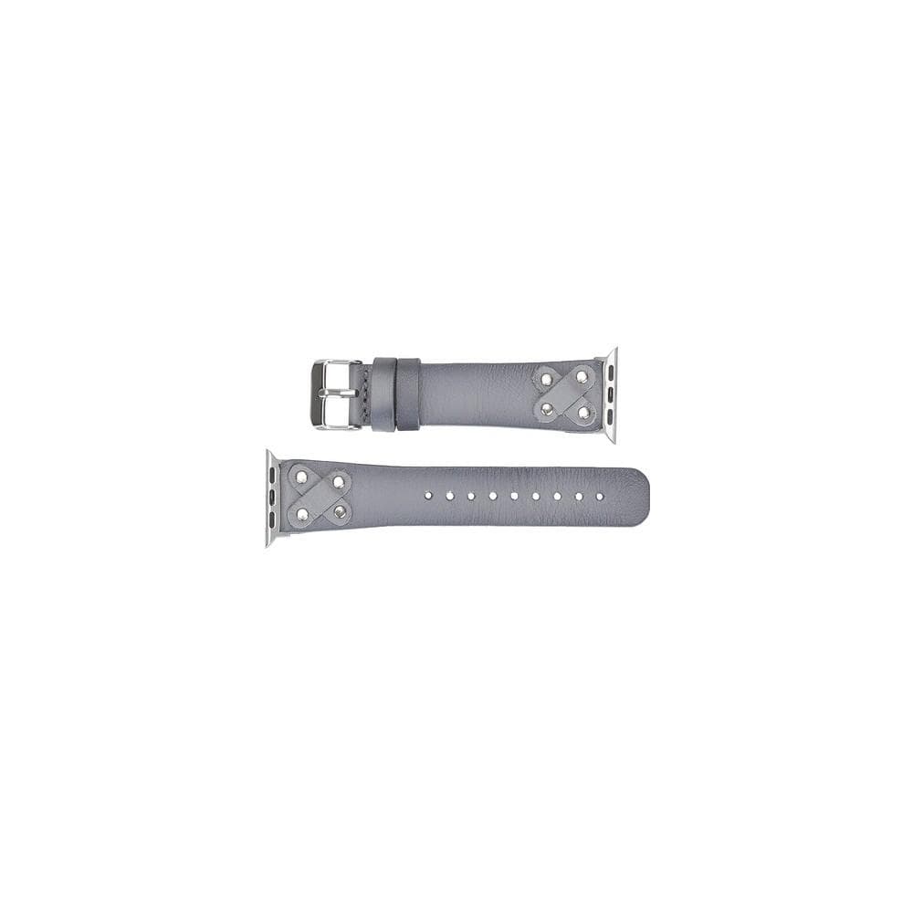 Lederarmbänder für Apple Watch / Kreuzdesign mit silbernem Anhänger