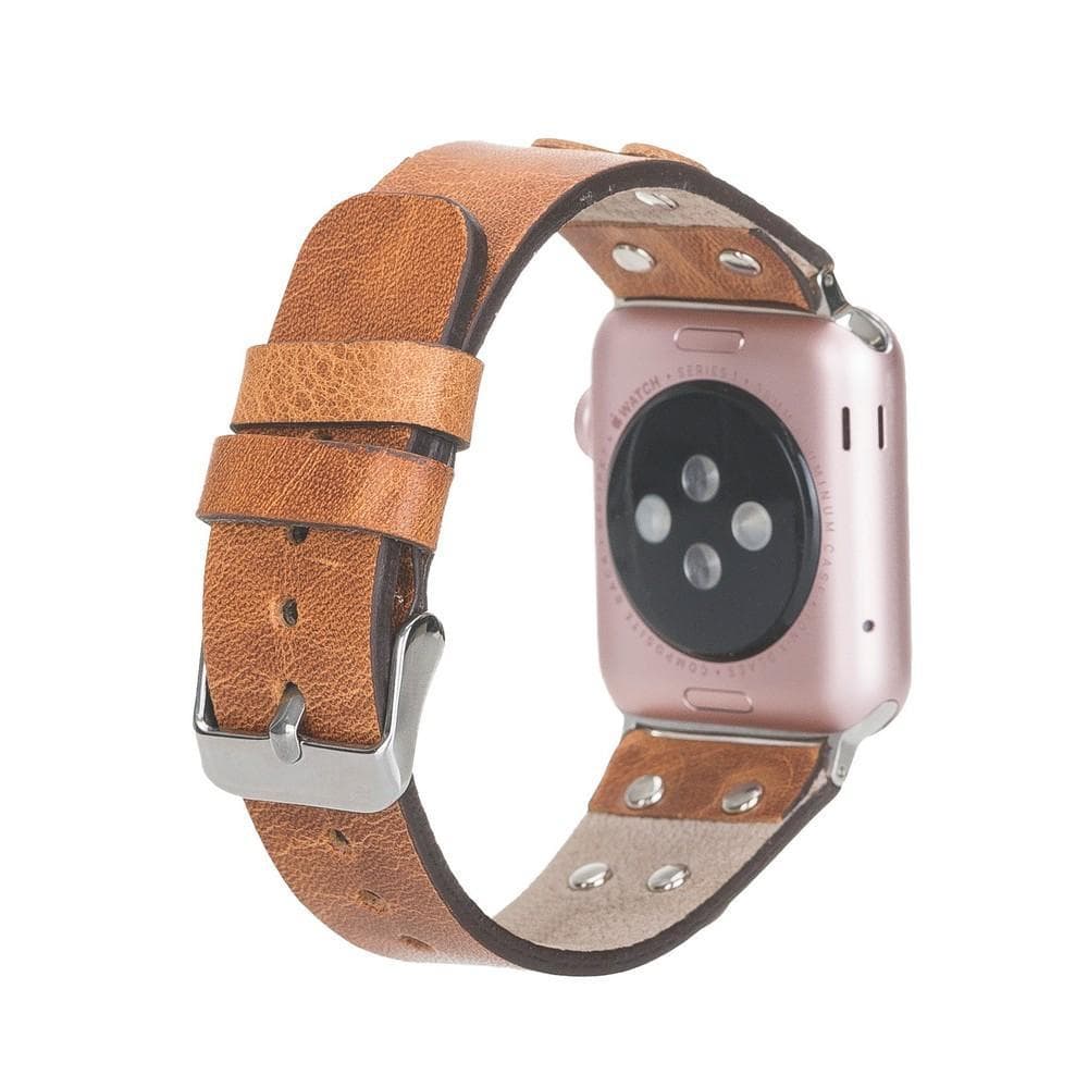 Lederarmbänder für Apple Watch / Kreuzdesign mit silbernem Anhänger