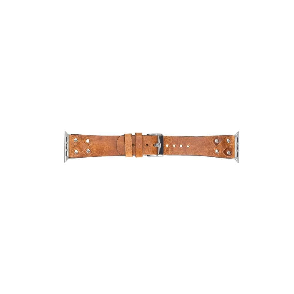 Lederarmbänder für Apple Watch / Kreuzdesign mit silbernem Anhänger