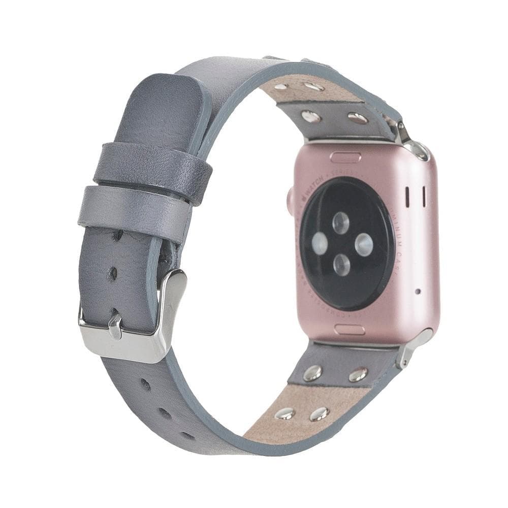 Lederarmbänder für Apple Watch / Kreuzdesign mit silbernem Anhänger