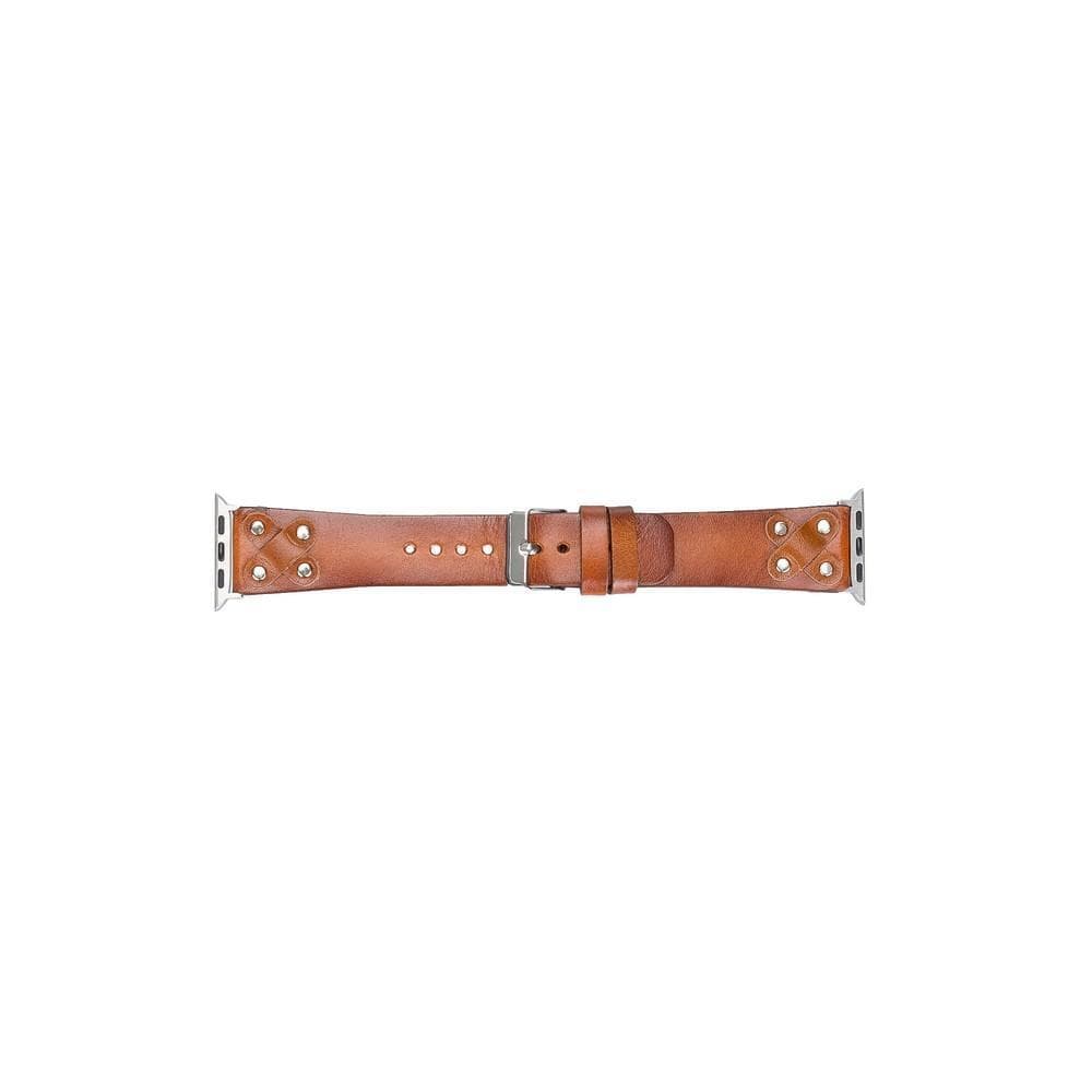 Lederarmbänder für Apple Watch / Kreuzdesign mit silbernem Anhänger