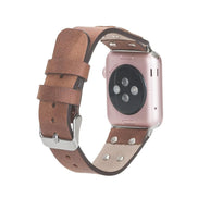 Lederarmbänder für Apple Watch / Kreuzdesign mit silbernem Anhänger