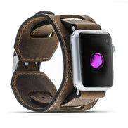 Manschettenarmband aus echtem Leder für die Apple Watch