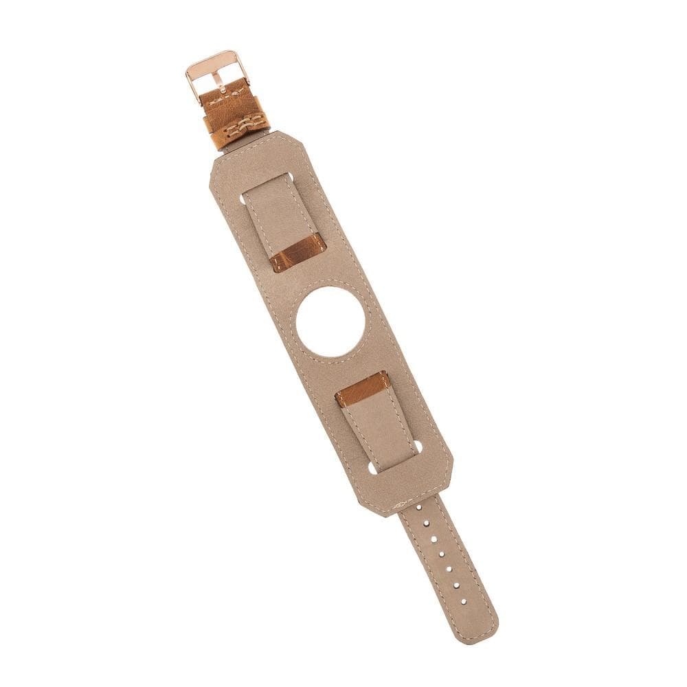 Manschettenarmband aus echtem Leder für die Apple Watch