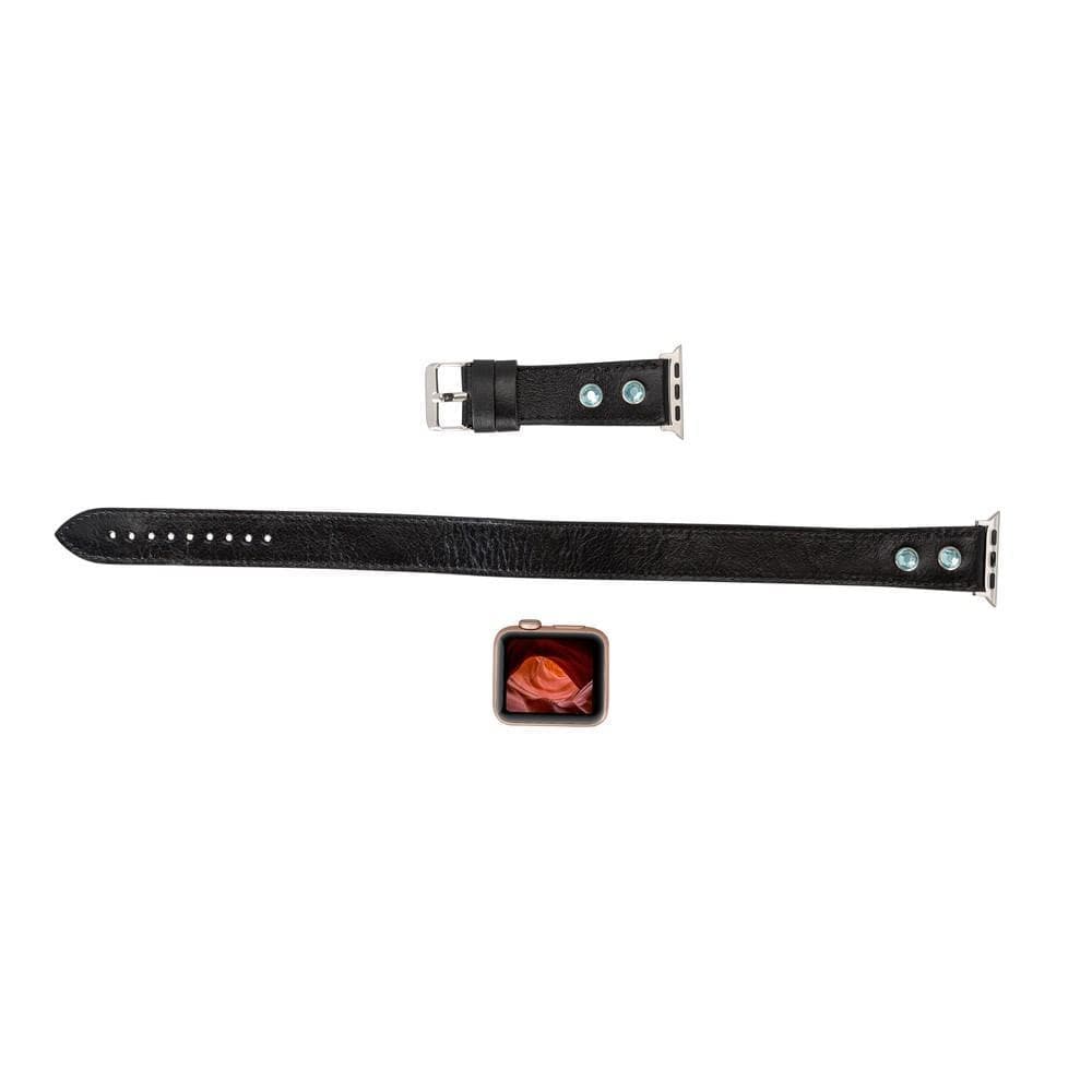 Lederarmbänder für Apple Watch – DT Double Tour Solitär-Diamant-Stil