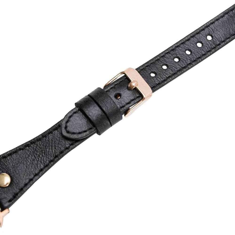 Leather Apple Watch Bands - DTS Double Tour Slim Hector Gold Trok Style F3
