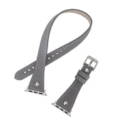 Lederarmbänder für Apple Watch – DTS Double Tour Slim Hector Silber Trok-Stil