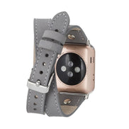 Lederarmbänder für Apple Watch – DTS Double Tour Slim Hector Silber Trok-Stil