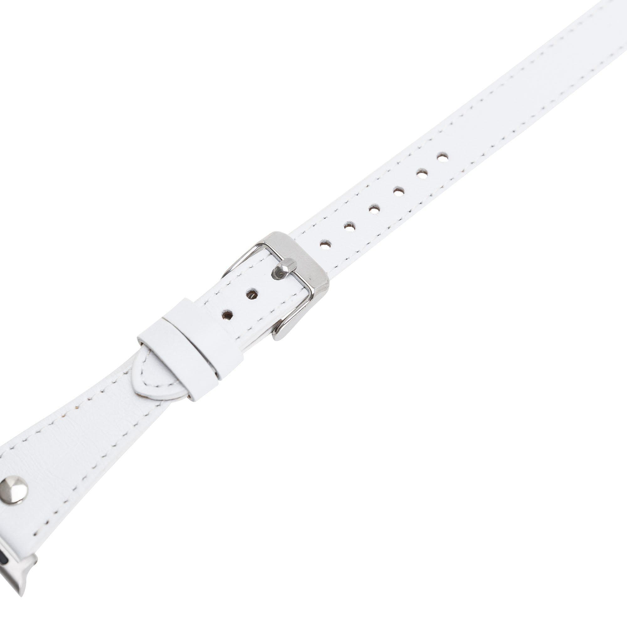 Lederarmbänder für Apple Watch – DTS Double Tour Slim Hector Silber Trok-Stil