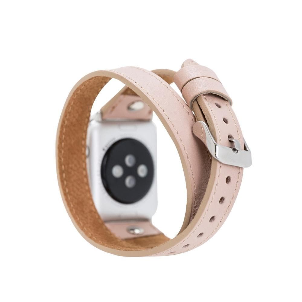 Lederarmbänder für Apple Watch – DTS Double Tour Slim Hector Silber Trok-Stil