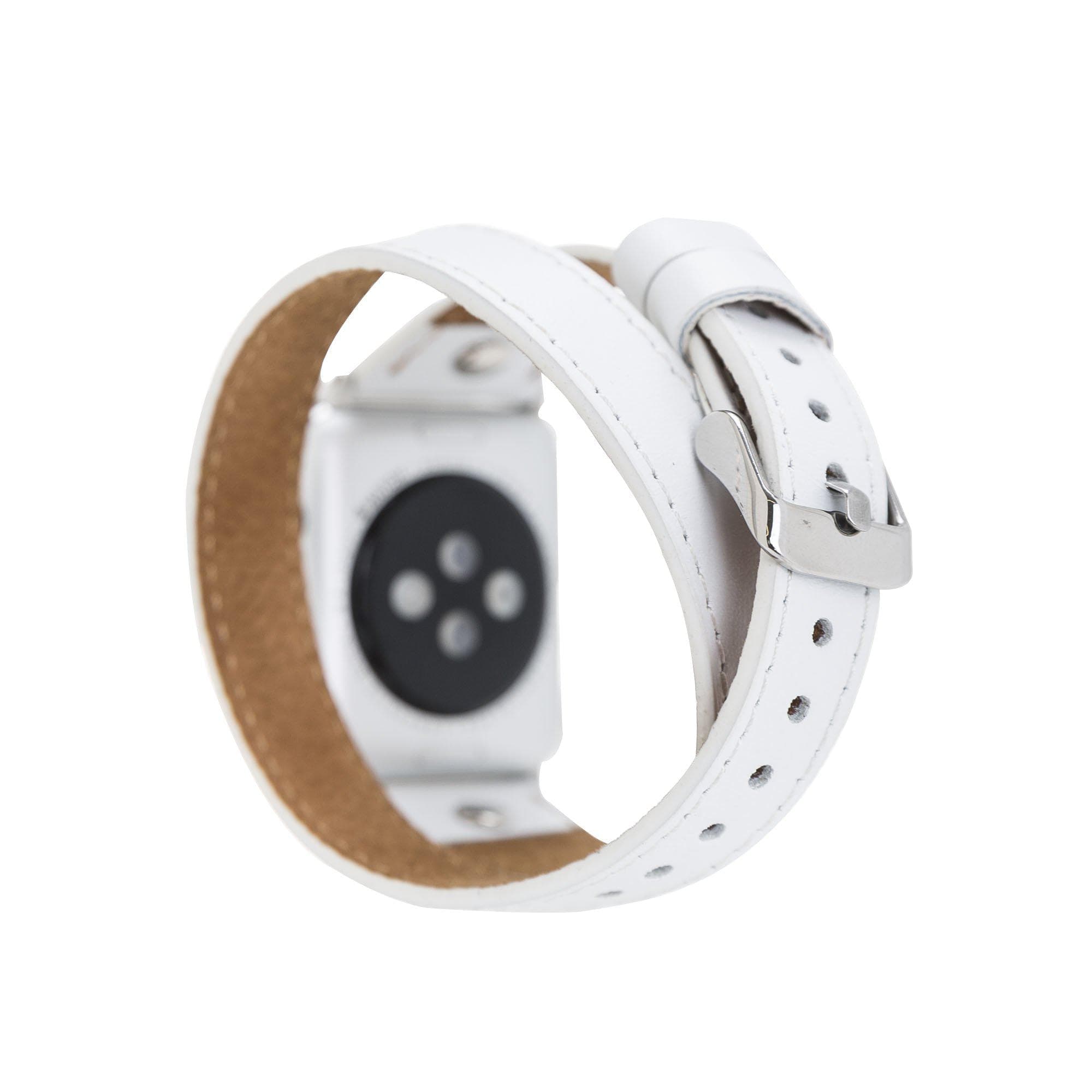 Lederarmbänder für Apple Watch – DTS Double Tour Slim Hector Silber Trok-Stil