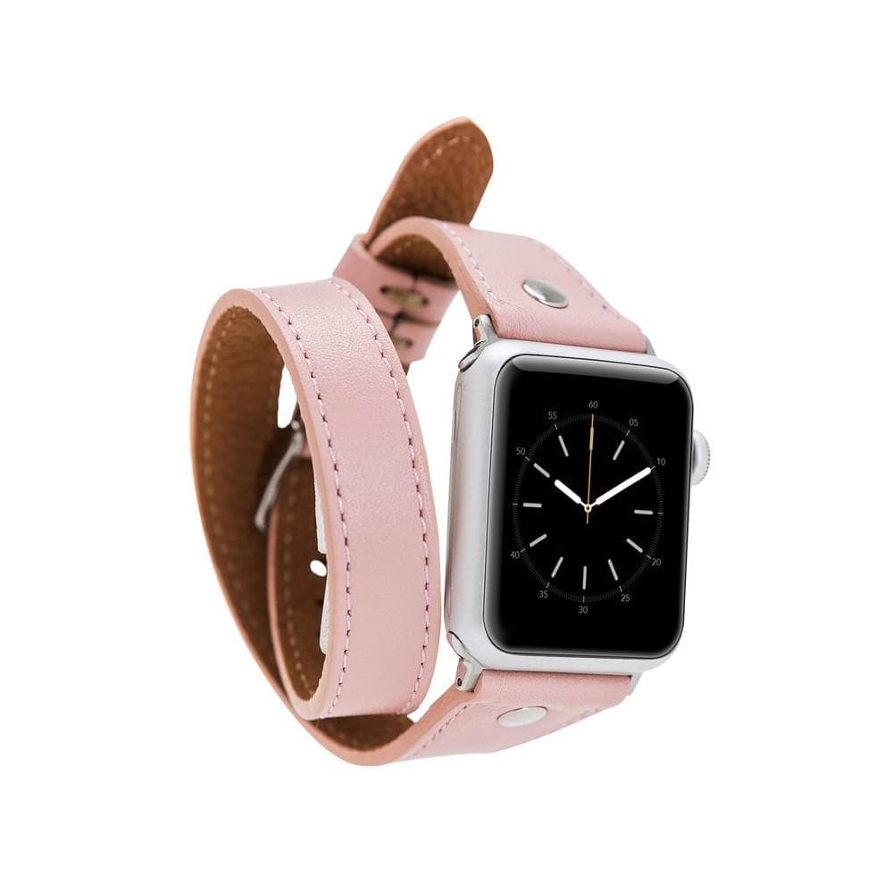 Lederarmbänder für Apple Watch – DTS Double Tour Slim Hector Silber Trok-Stil