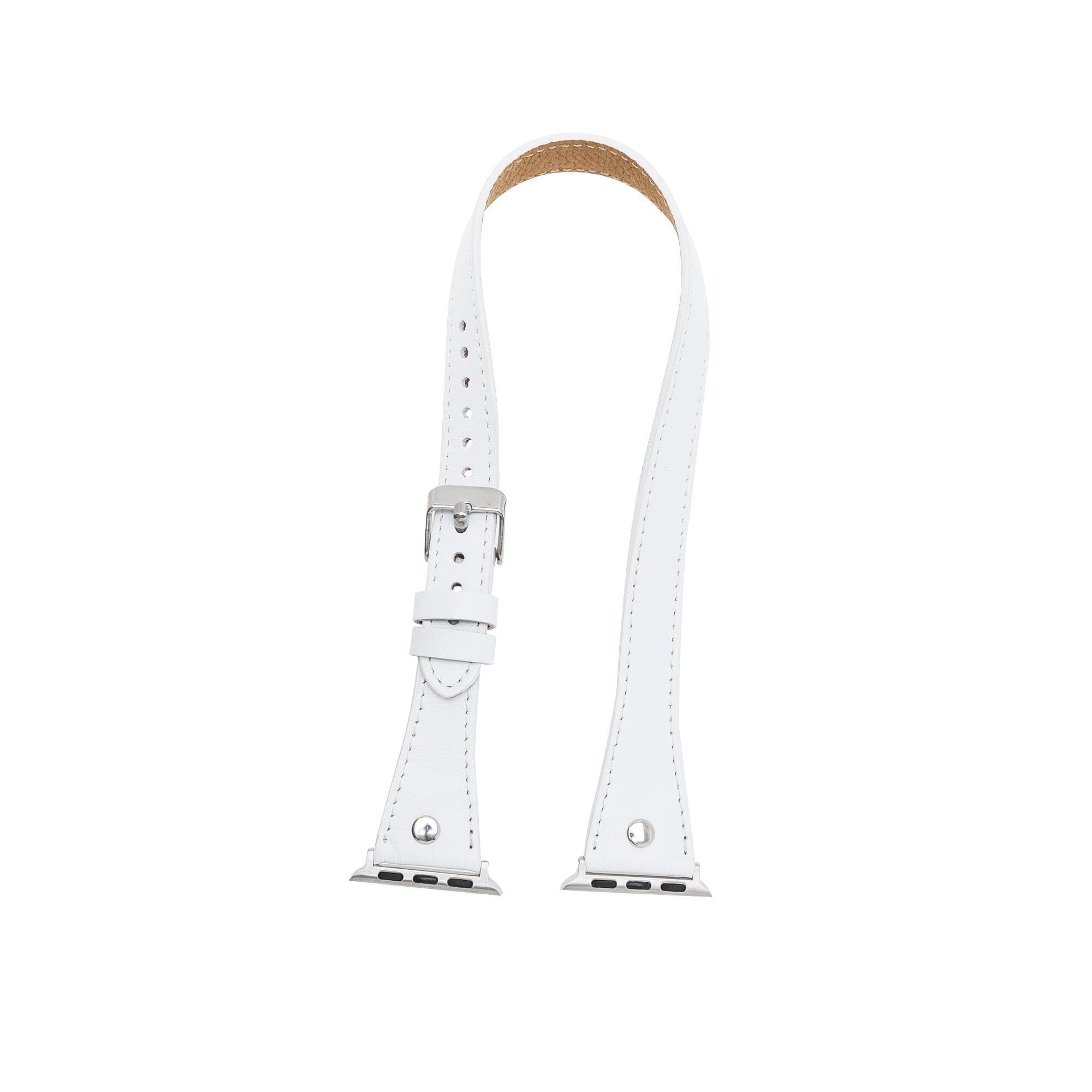 Lederarmbänder für Apple Watch – DTS Double Tour Slim Hector Silber Trok-Stil