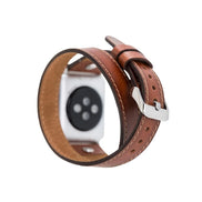Lederarmbänder für Apple Watch – DTS Double Tour Slim Hector Silber Trok-Stil