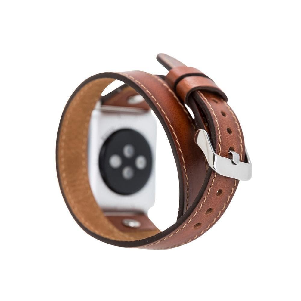 Lederarmbänder für Apple Watch – DTS Double Tour Slim Hector Silber Trok-Stil