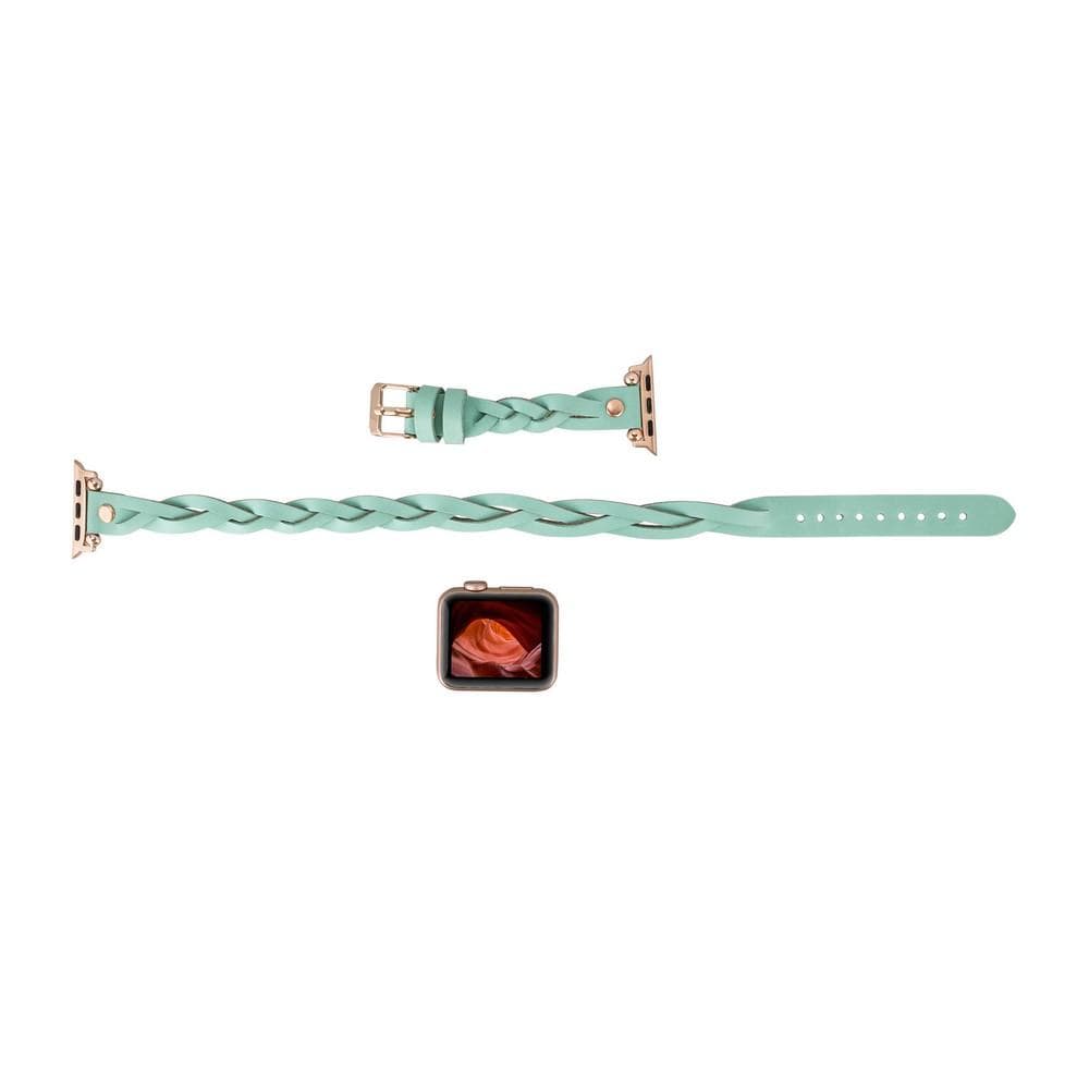 Lederarmbänder für Apple Watch – Ferro Braided DT Peggy Roségold Trok Style