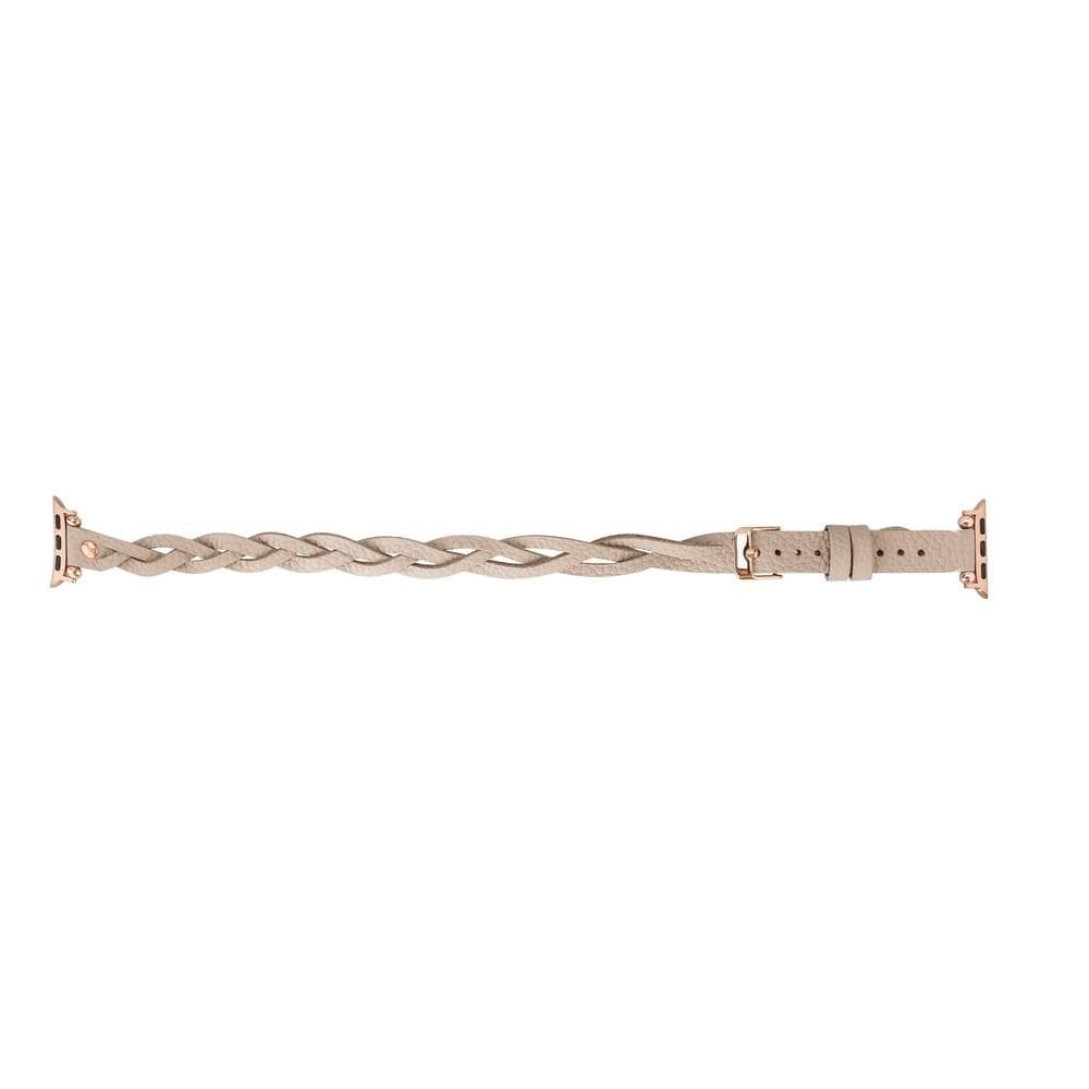 Lederarmbänder für Apple Watch – Ferro Braided DT Peggy Roségold Trok Style