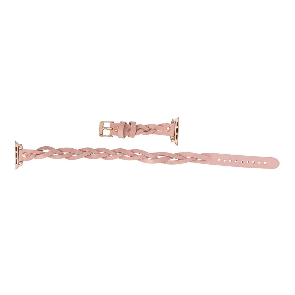 Lederarmbänder für Apple Watch – Ferro Braided DT Peggy Roségold Trok Style