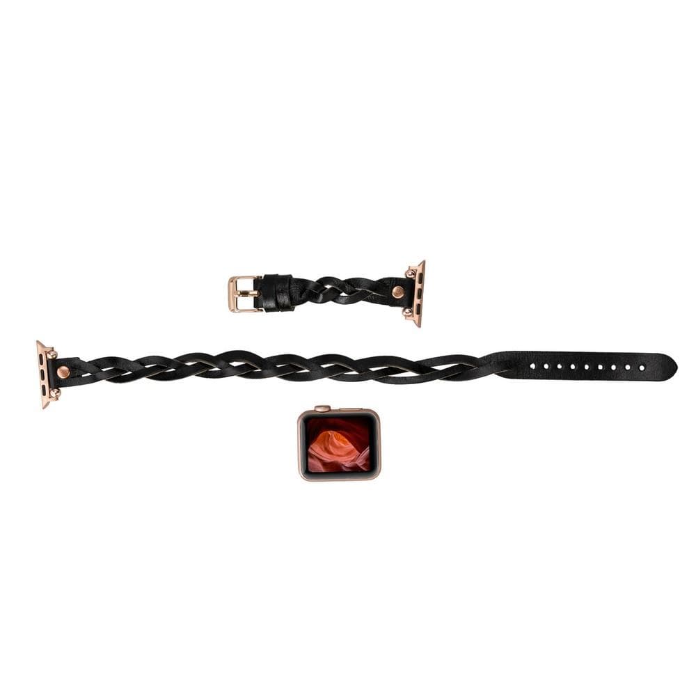 Lederarmbänder für Apple Watch – Ferro Braided DT Peggy Roségold Trok Style