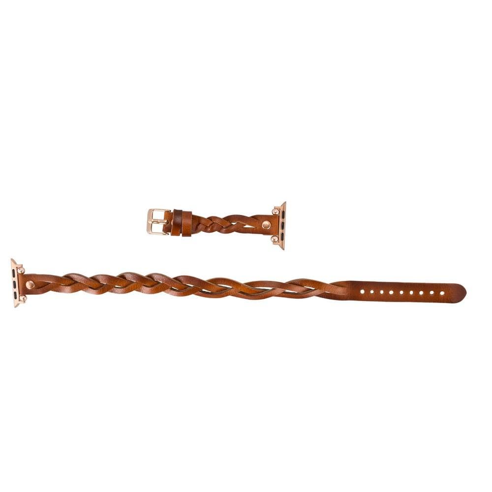 Lederarmbänder für Apple Watch – Ferro Braided DT Peggy Roségold Trok Style
