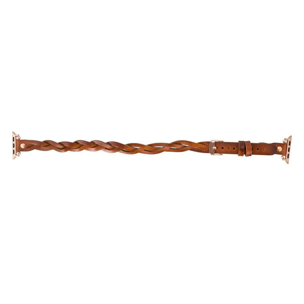 Lederarmbänder für Apple Watch – Ferro Braided DT Peggy Roségold Trok Style