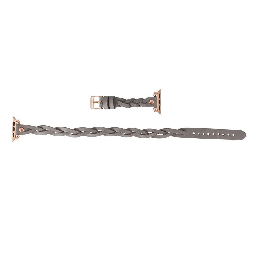 Lederarmbänder für Apple Watch – Ferro Braided DT Peggy Roségold Trok Style