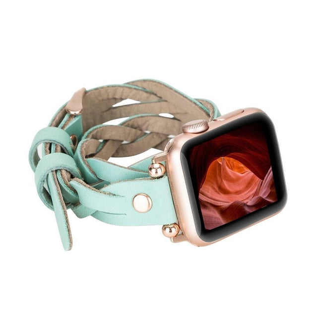 Lederarmbänder für Apple Watch – Ferro Braided DT Peggy Roségold Trok Style