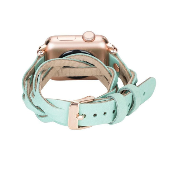 Lederarmbänder für Apple Watch – Ferro Braided DT Peggy Roségold Trok Style
