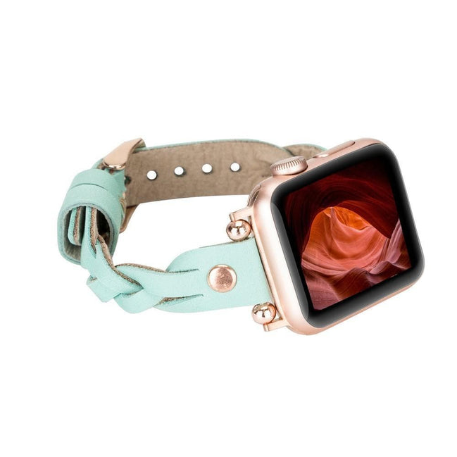 Lederarmbänder für Apple Watch – Ferro Braided Wanda Roségold Trok Style