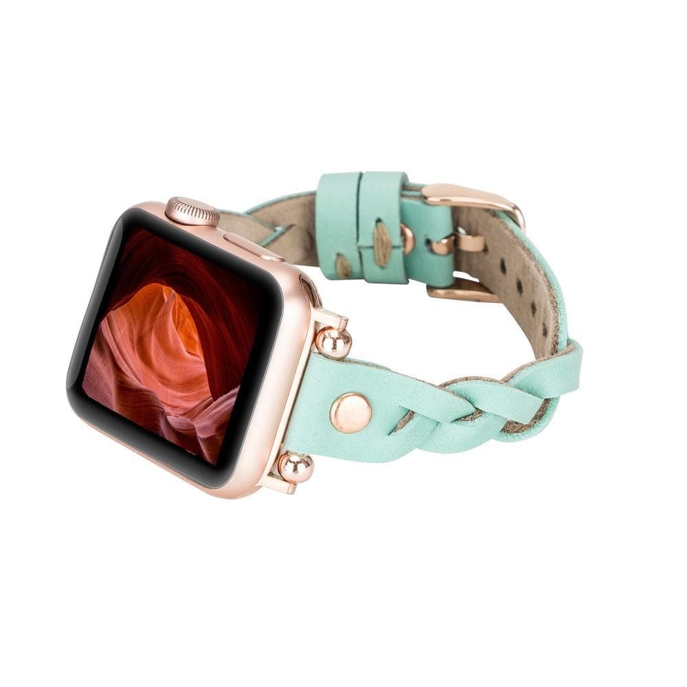 Lederarmbänder für Apple Watch – Ferro Braided Wanda Roségold Trok Style