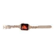 Lederarmbänder für Apple Watch – Ferro Braided Wanda Roségold Trok Style