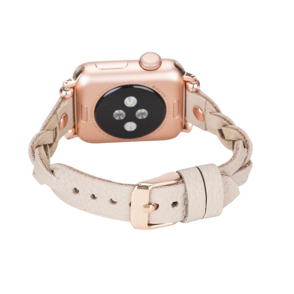 Lederarmbänder für Apple Watch – Ferro Braided Wanda Roségold Trok Style