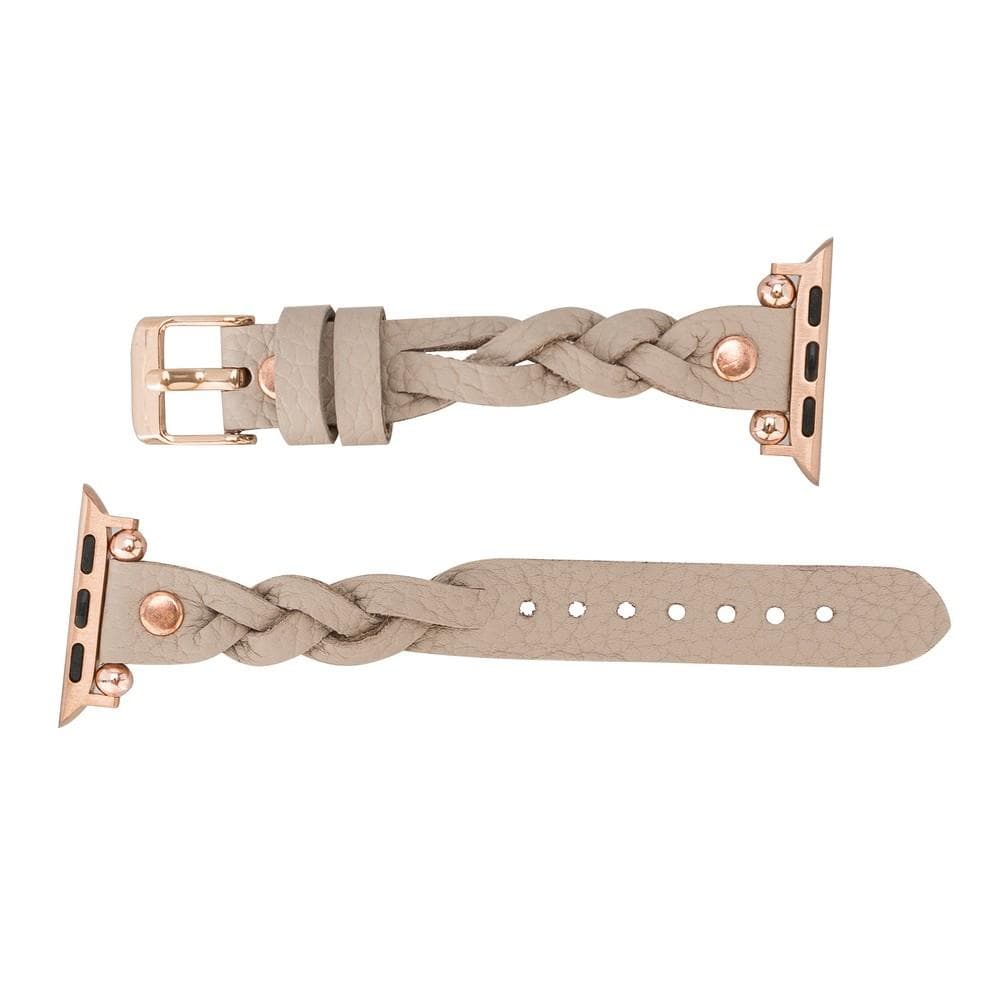Lederarmbänder für Apple Watch – Ferro Braided Wanda Roségold Trok Style