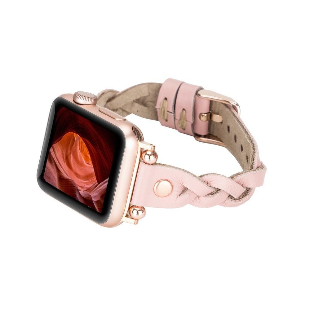 Lederarmbänder für Apple Watch – Ferro Braided Wanda Roségold Trok Style