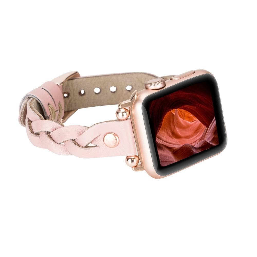 Lederarmbänder für Apple Watch – Ferro Braided Wanda Roségold Trok Style