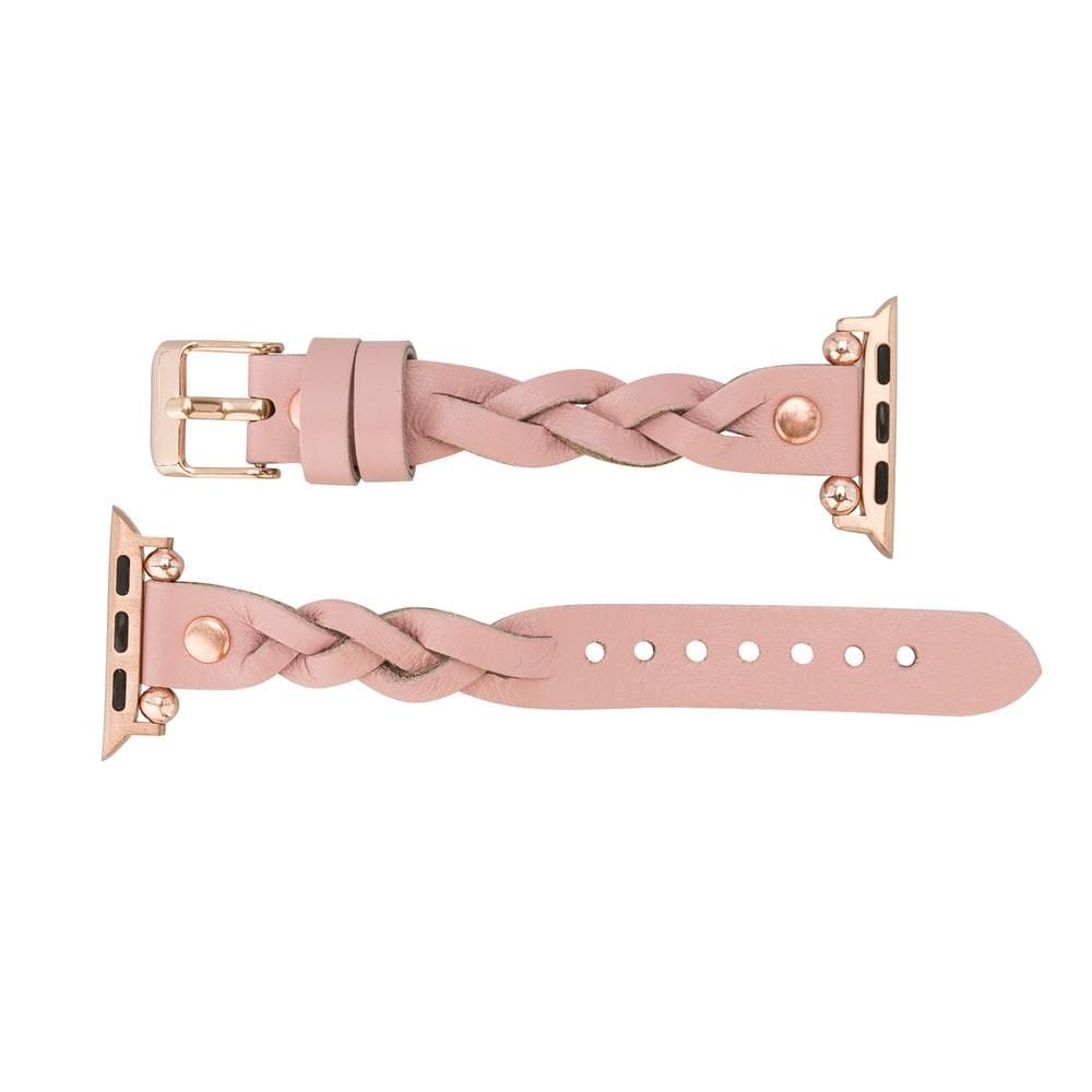 Lederarmbänder für Apple Watch – Ferro Braided Wanda Roségold Trok Style