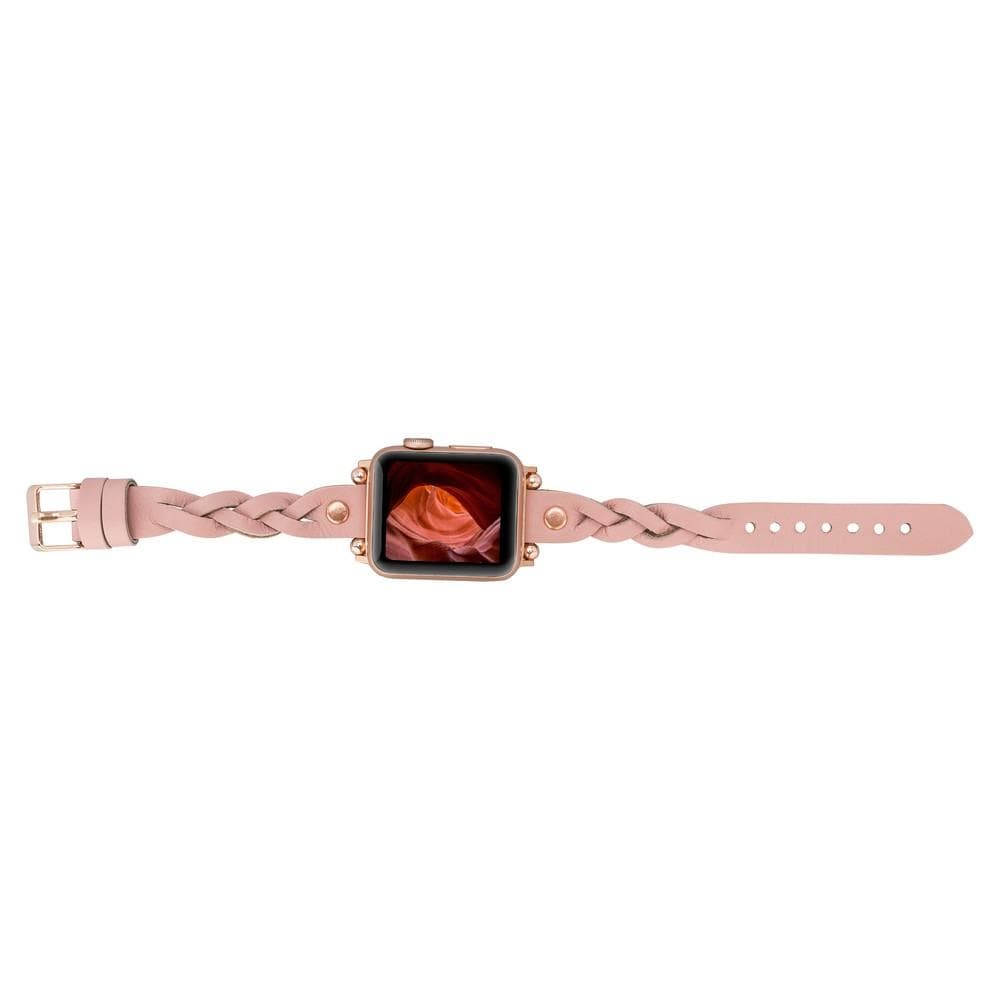 Lederarmbänder für Apple Watch – Ferro Braided Wanda Roségold Trok Style