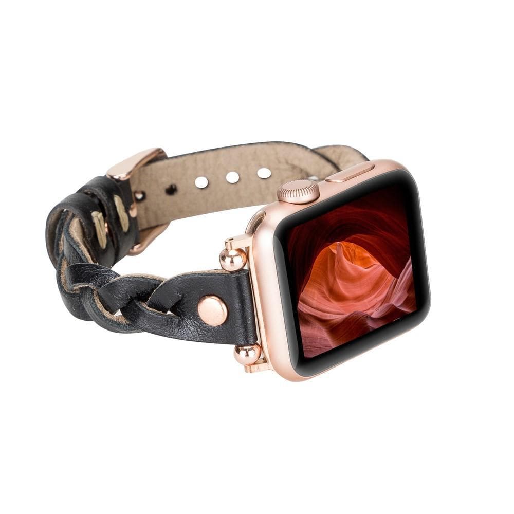 Lederarmbänder für Apple Watch – Ferro Braided Wanda Roségold Trok Style