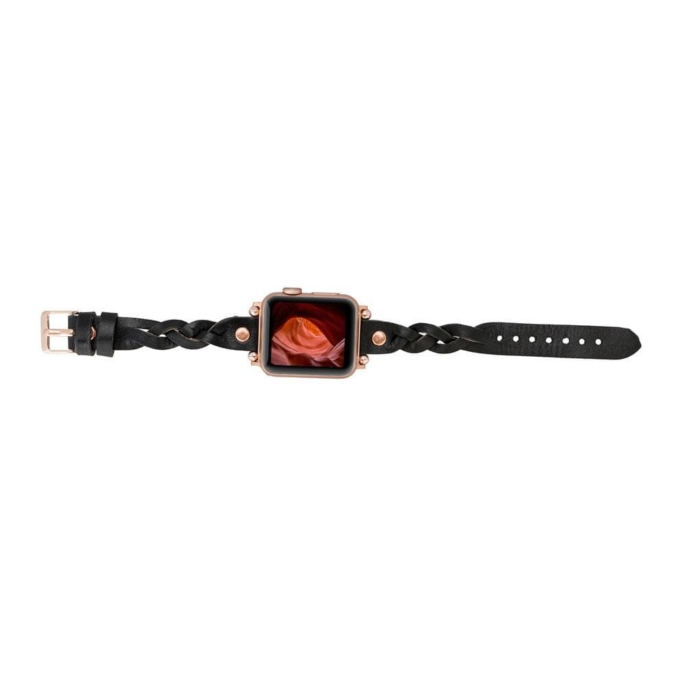 Lederarmbänder für Apple Watch – Ferro Braided Wanda Roségold Trok Style