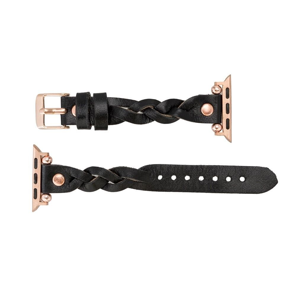 Lederarmbänder für Apple Watch – Ferro Braided Wanda Roségold Trok Style